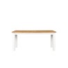 Table à manger extensible blanche en bois massif de pin - Mayfield