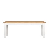 Table à manger bois et blanche en pin massif - Mayfield