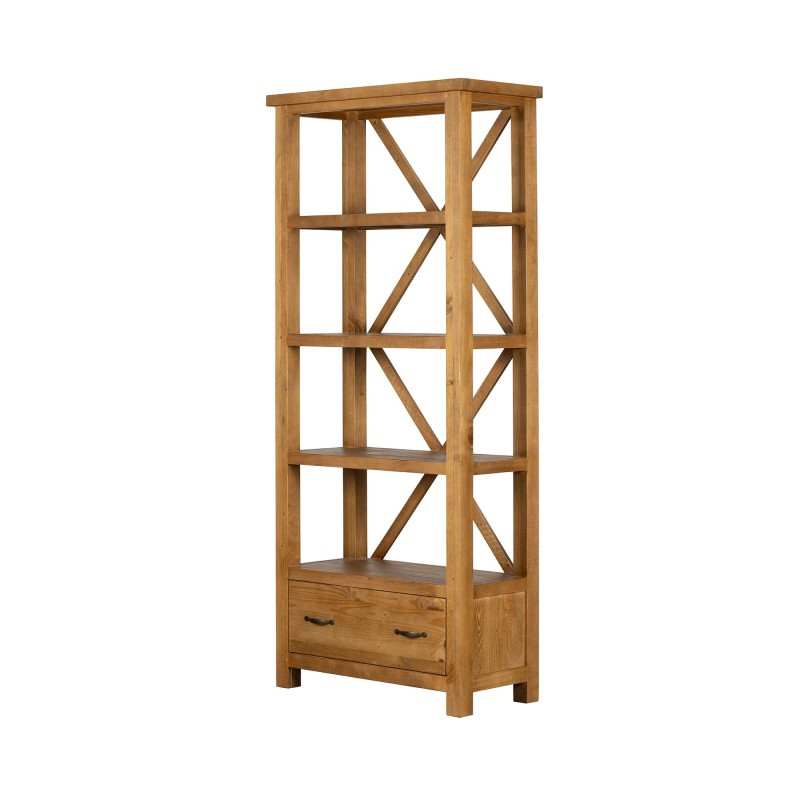 Etagère bibliothèque en bois massif naturel de pin - Richwood