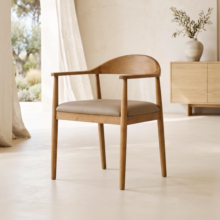 Chaise de salle à manger en bois massif - Valdora