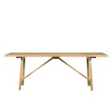 Table à manger en bois massif naturel de pin - Ashford