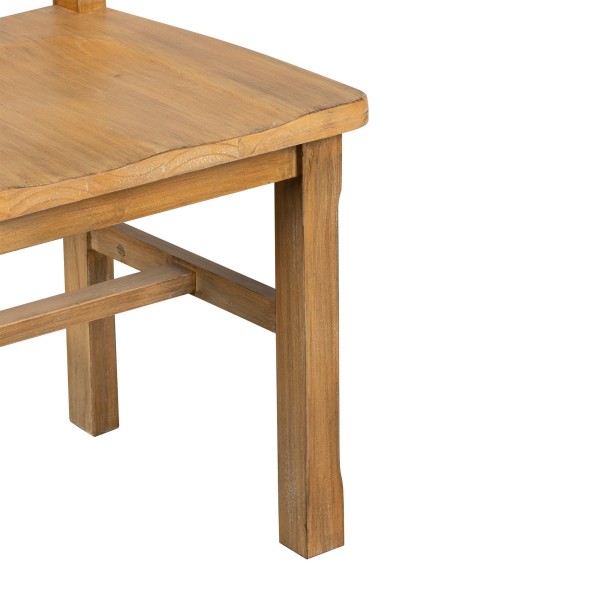 Chaise de salle à manger en bois massif naturel - Ashford