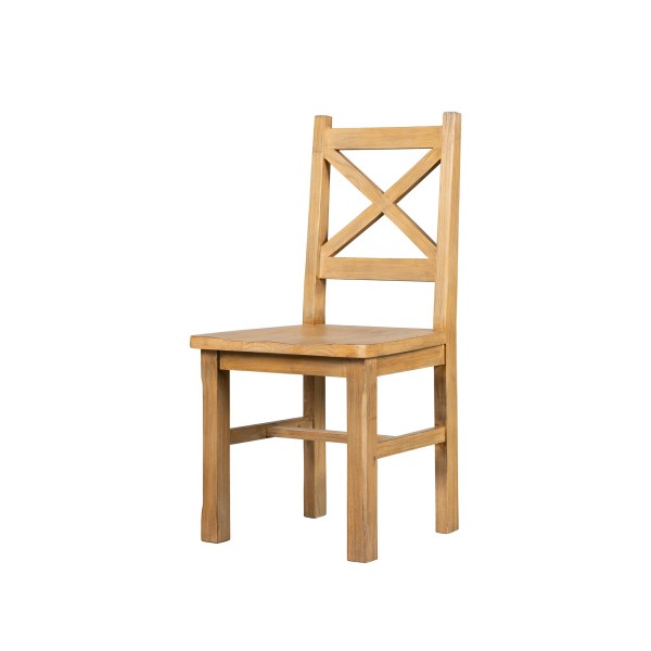Chaise de salle à manger en bois massif naturel - Ashford