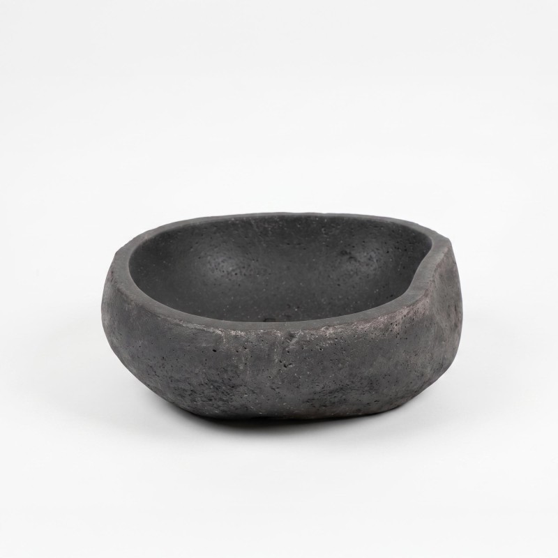 Vasque de salle de bain effet pierre naturelle en terrazzo 40 x 40 cm - Tupai