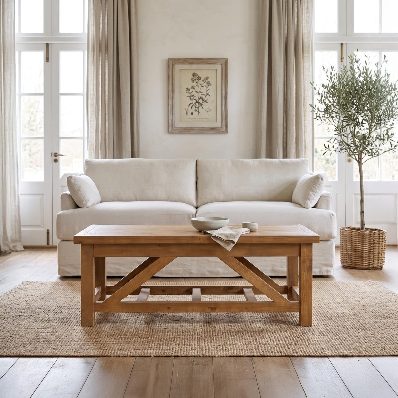 Table basse en bois massif naturel de pin - Richwood