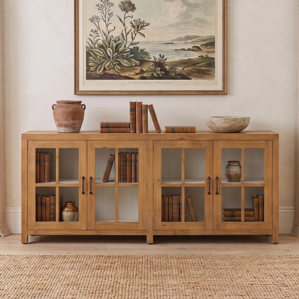 Enfilade en bois massif naturel de pin 210 cm - Ashford