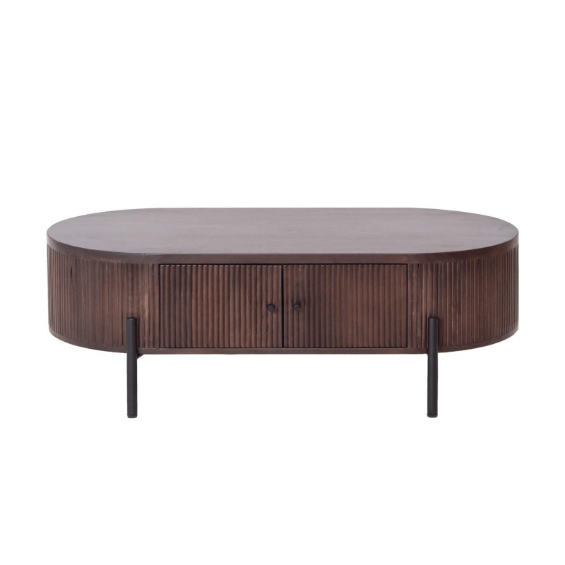 Table basse moderne en bois massif marron - Sohana