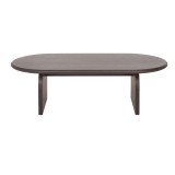 Table basse ovale et design en bois massif 140 cm - Enoa