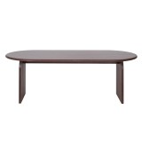Table à manger ovale et design en bois massif 220 cm - Enoa