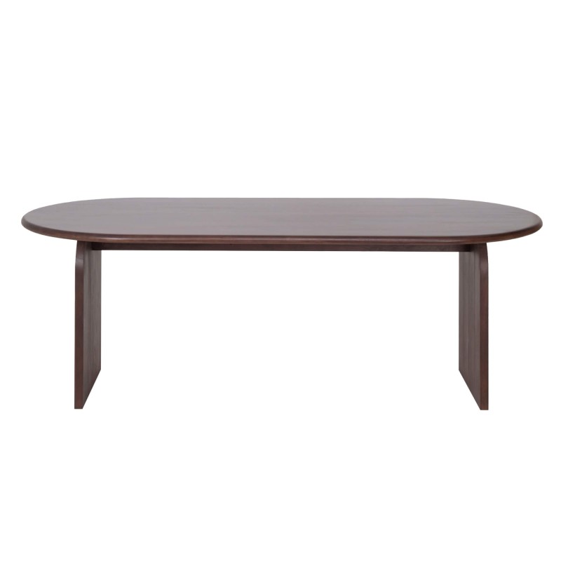 Table à manger ovale et design en bois massif 220 cm - Enoa