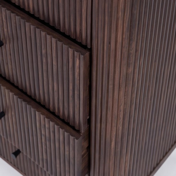 Armoire moderne en bois massif marron - Sohana
