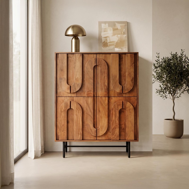 Meuble bar en bois massif - Flow