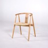 Chaise de salle à manger en chêne naturel avec assise en corde - Relate