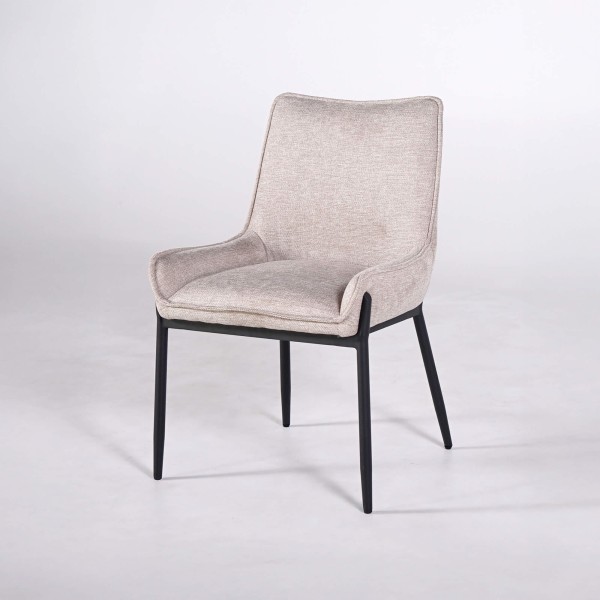 Chaise de salle à manger en tissu couleur sable - Calgary