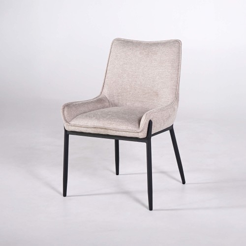 Chaise de salle à manger en tissu couleur sable - Calgary