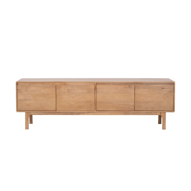 Meuble TV en bois massif naturel 180 cm (suspendu ou à poser) - Ivar