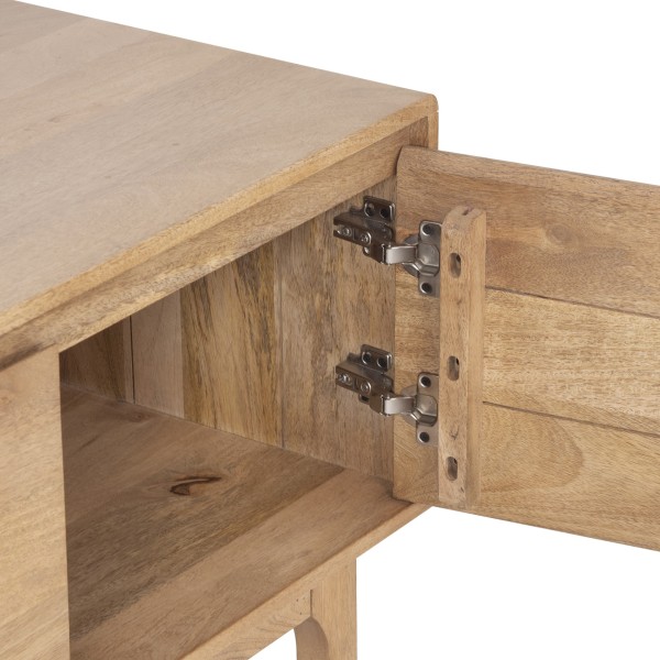 Meuble TV en bois massif naturel 180 cm (suspendu ou à poser) - Ivar