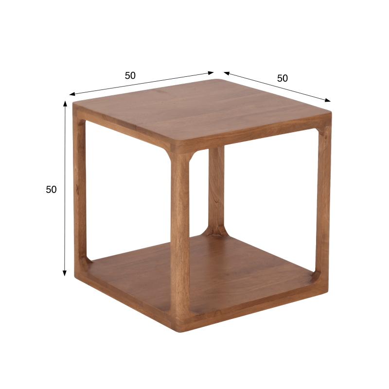 Table d'appoint en bois massif naturel - Elven