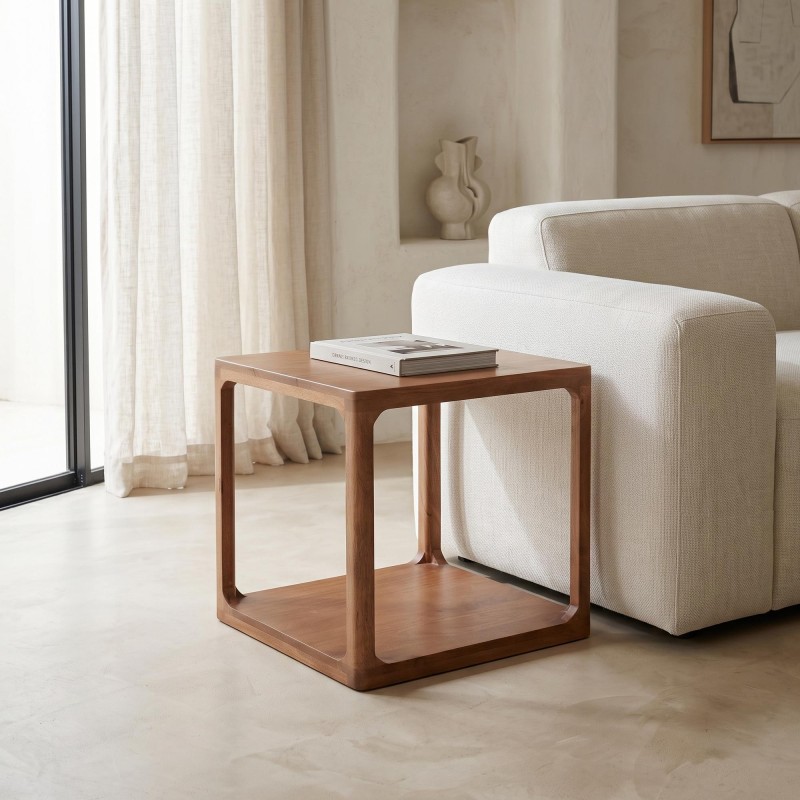 Table d'appoint en bois massif naturel - Elven
