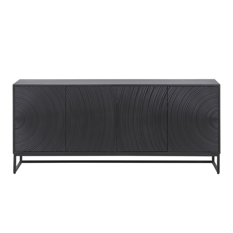 Buffet moderne et design en bois massif noir 170 cm - Radian