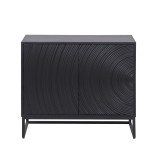 Buffet moderne et design en bois massif noir 85 cm - Radian