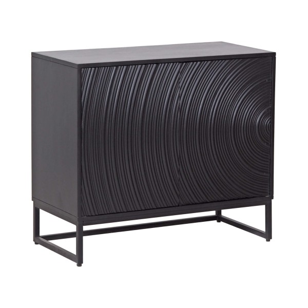 Buffet moderne et design en bois massif noir 85 cm - Radian