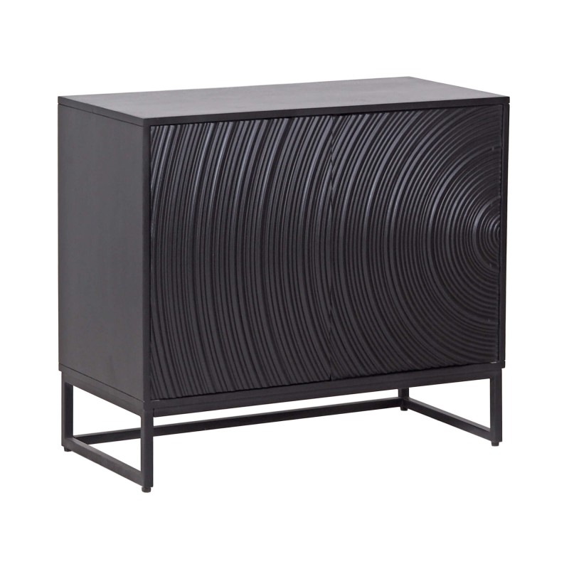 Buffet moderne et design en bois massif noir 85 cm - Radian
