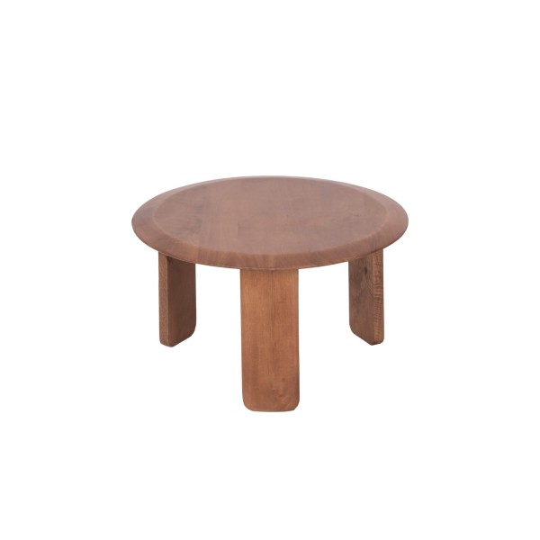 Ensemble de 2 tables basses gigognes rondes en bois massif - Noma
