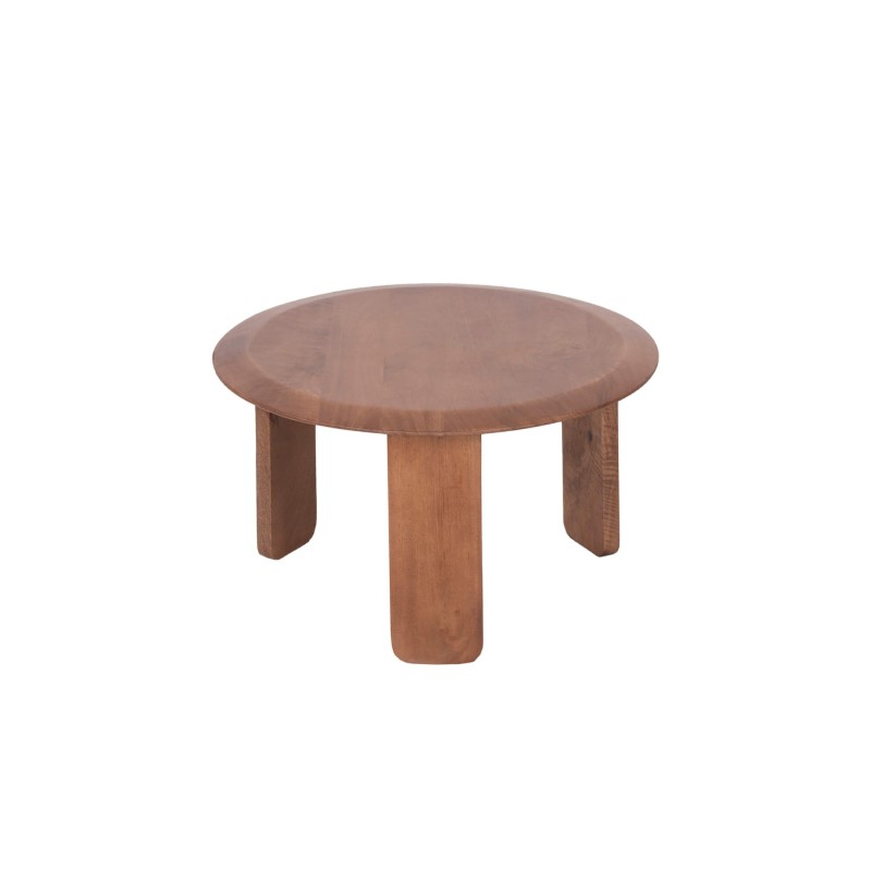 Ensemble de 2 tables basses gigognes rondes en bois massif - Noma