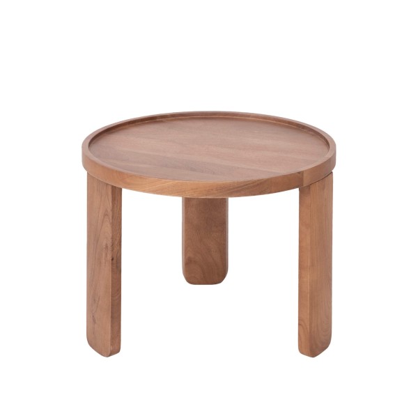 Ensemble de 2 tables basses gigognes rondes en bois massif - Plano