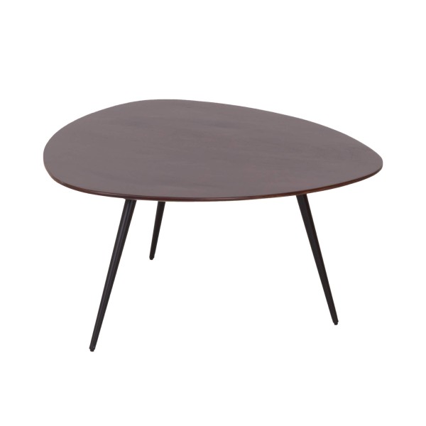 Ensemble de 2 tables basses gigognes vintage en bois massif - Aster
