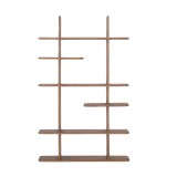 Etagère bibliothèque design en bois massif naturel 125 cm - Varda