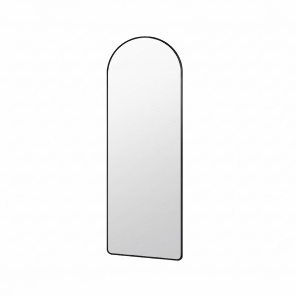 Grand miroir en arche à poser avec cadre en métal noir 50 x 150 cm