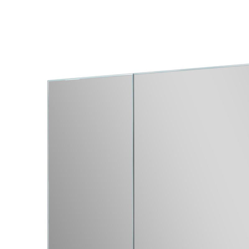 Armoire murale de salle de bain avec miroir triptyque et éclairage LED 120 x 75 cm