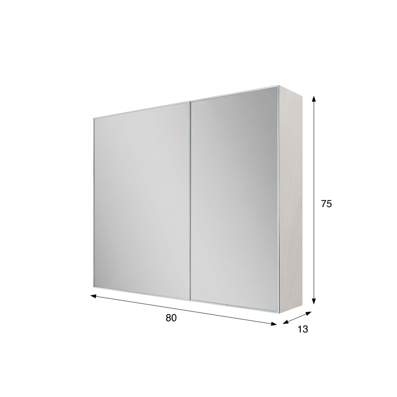 Armoire murale de salle de bain avec miroir 80 x 75 cm