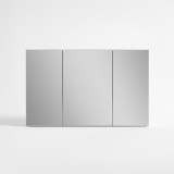 Armoire murale de salle de bain avec miroir triptyque 120 x 75 cm