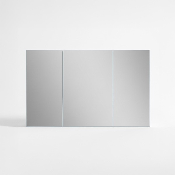 Armoire murale de salle de bain avec miroir triptyque 120 x 75 cm