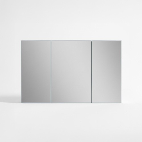 Armoire murale de salle de bain avec miroir triptyque 120 x 75 cm