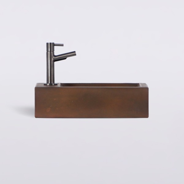 Petit lavabo pour toilettes à suspendre en béton - Core