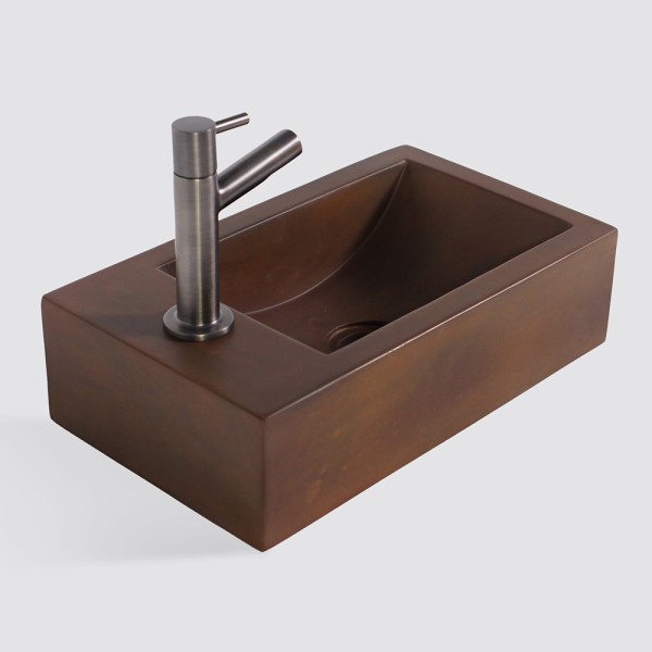 Petit lavabo pour toilettes à suspendre en béton - Core