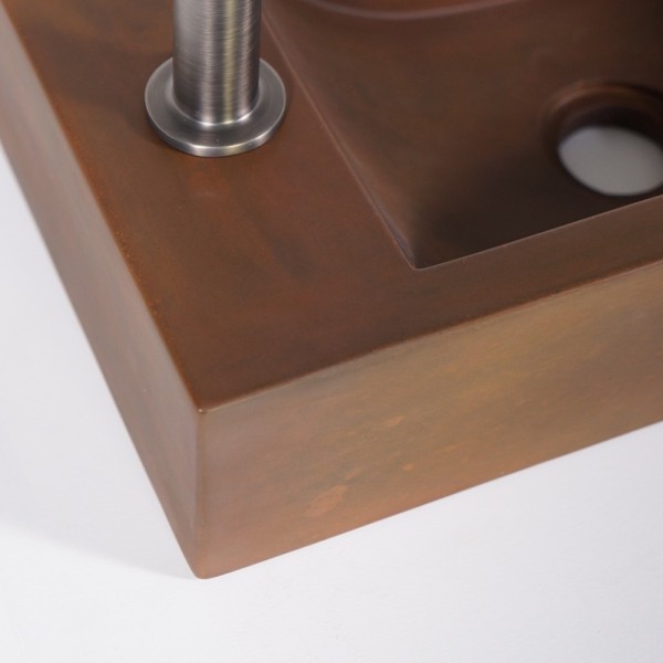 Petit lavabo pour toilettes à suspendre en béton - Core
