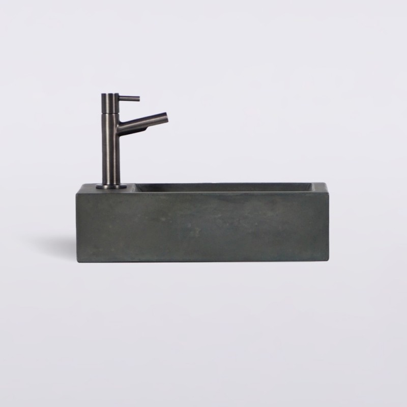 Petit lavabo pour toilettes à suspendre en béton - Core