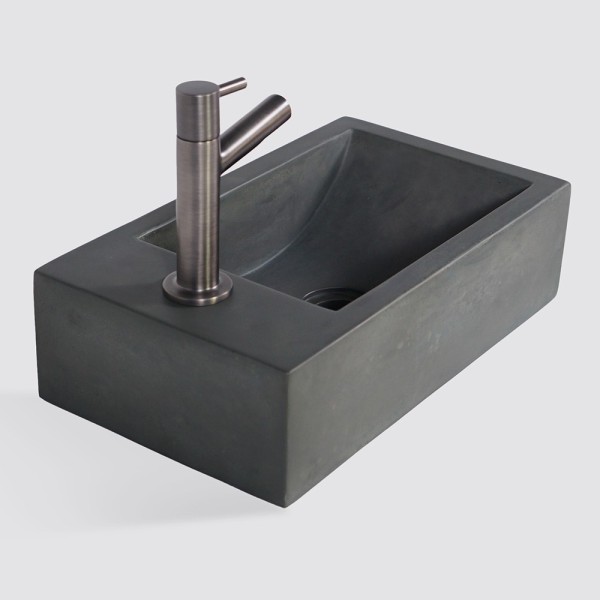 Petit lavabo pour toilettes à suspendre en béton - Core