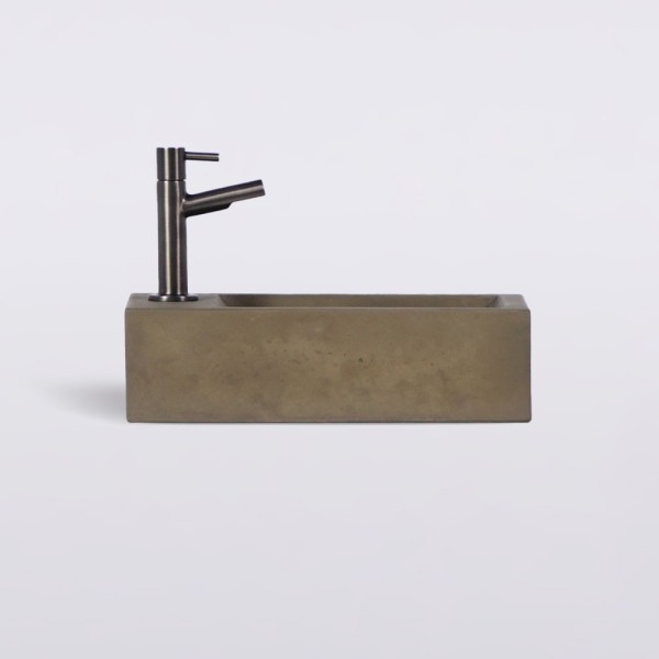 Petit lavabo pour toilettes à suspendre en béton - Core