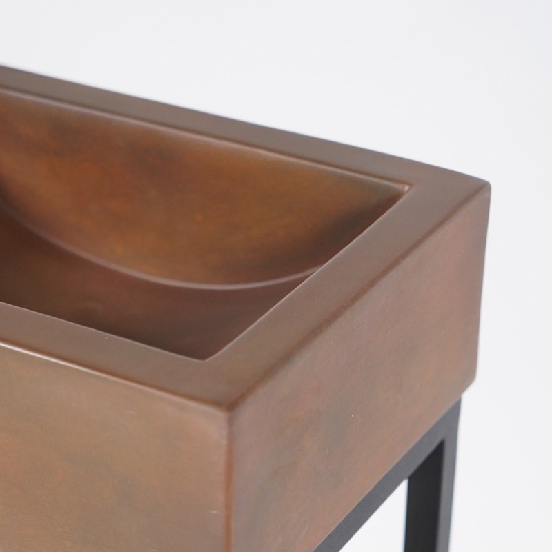 Lave-mains avec porte-serviette et vasque en béton - Core