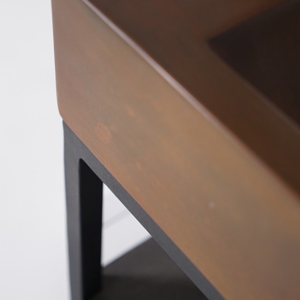 Lave-mains avec porte-serviette et vasque en béton - Core