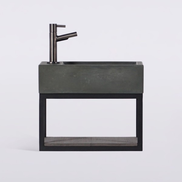 Lave-mains avec porte-serviette et vasque en béton - Core