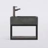 Lave-mains avec porte-serviette et vasque en béton - Core