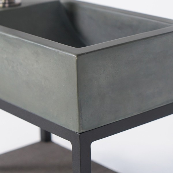 Lave-mains avec porte-serviette et vasque en béton - Core