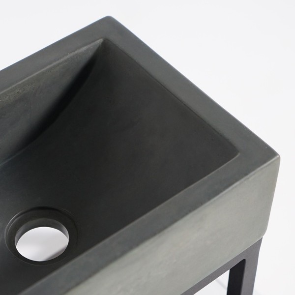 Lave-mains avec porte-serviette et vasque en béton - Core
